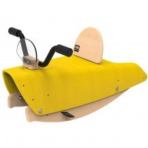 Bascule en bois Moto jaune - Chou Du Volant