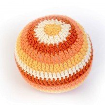 Hochet balle XXL en crochet - orange - Fabricant Espagnol