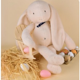 Peluche lapin Méloé 37cm Beige - Maïlou Tradition