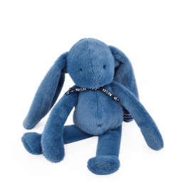 Peluche lapin Méloé 37cm Bleu Intense - Maïlou Tradition