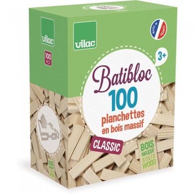 Batibloc classic 100 planchettes en bois massif