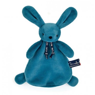 Doudou Lapin Dorlotin - Bleu minéral - 24 cm