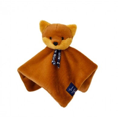 Doudou plat Renard - Fauve - 27 x 27 cm
