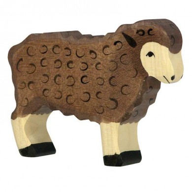 Mouton noir en bois - Figurines Holztiger