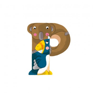 Lettre en bois pour prénom P