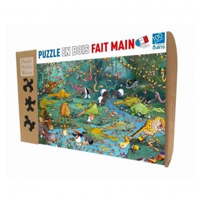 Puzzle en bois Crocos et compagnie - 100 pièces - Puzzles Michèle Wilson