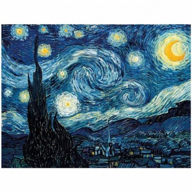 Puzzle en bois Nuit étoilée - Van Gogh 50 pièces - Puzzles Michèle Wilson