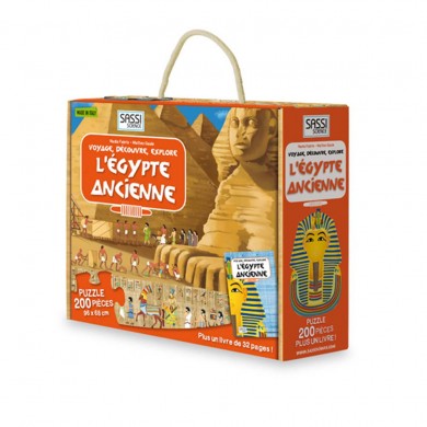 Puzzle L'ancienne Egypte 200 pièces avec livre - Sassi Sciences