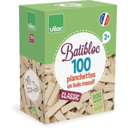 Batibloc classic 100 planchettes en bois massif