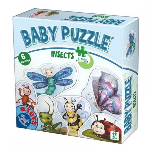 6 puzzles insectes - 2 ans - D-Toys