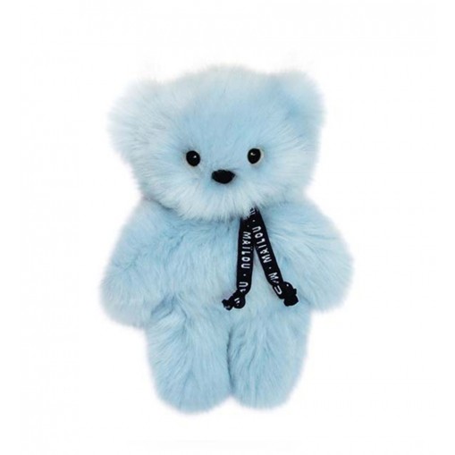 Peluche Petit Frenchie 20 cm - Bleu - Maïlou Tradition