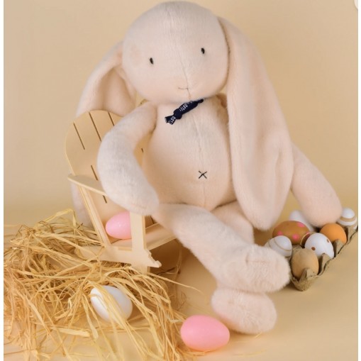 Peluche lapin Méloé 37cm Beige - Maïlou Tradition