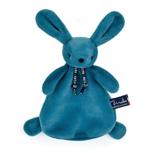 Doudou Lapin Dorlotin - Bleu minéral - 24 cm