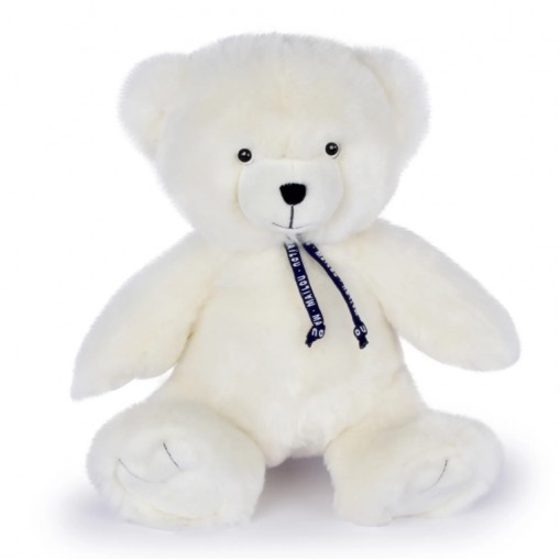 L'Ours Maïlou - Blanc neige - 35 cm - Maïlou Tradition