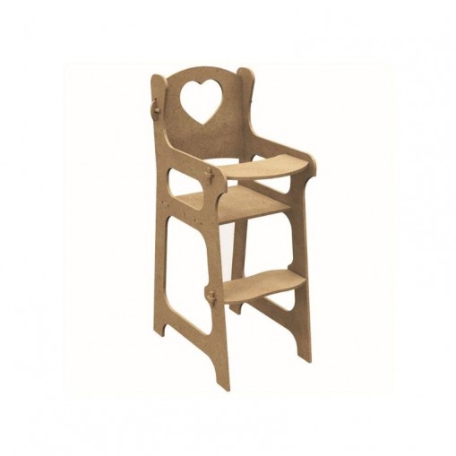 Chaise haute de poupée en bois - Gomille