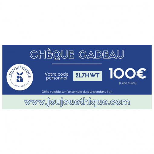 Chèque cadeau 100 € - Jeujouethique.com