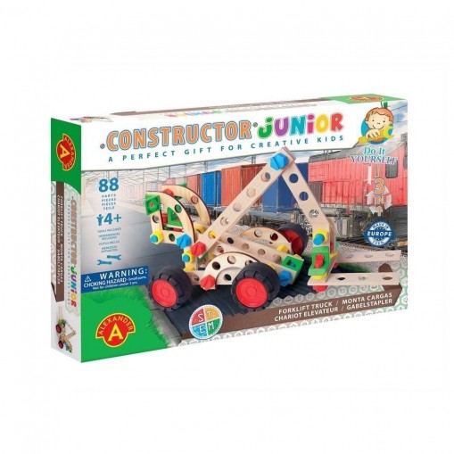Jeu de construction Junior  3x1- Chariot élévateur 88 pièces - Alexander Toys