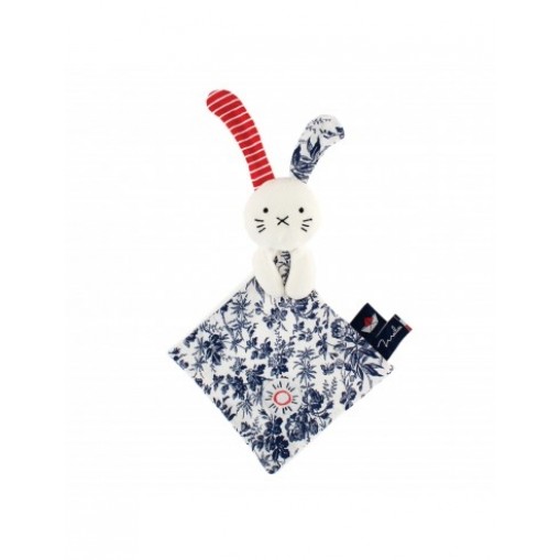 Doudou carré lapin - 30 cm -  Maïlou Tradition - 1
