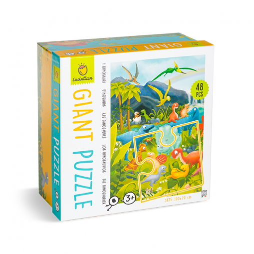 Giant Puzzle - Les dinosaures - Ludattica - 1