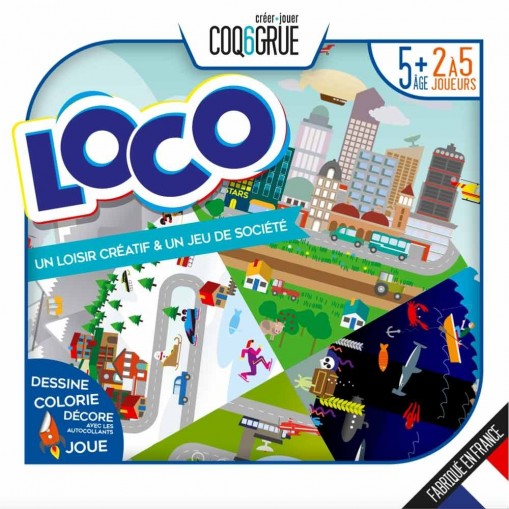Loco - Jeu de parcours et de loisir créatif - COQ6GRUE