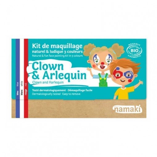 Kit de maquillage 3 couleurs Clown et Arlequin - Namaki