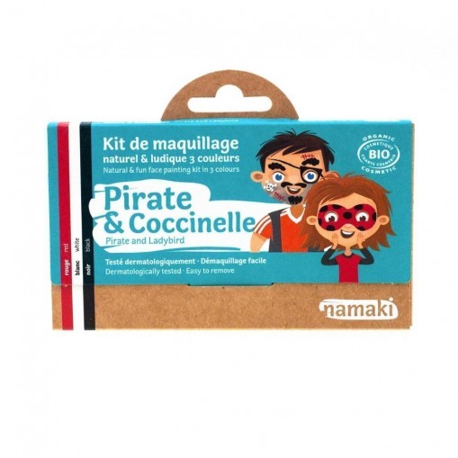 Kit de maquillage 3 couleurs Pirates et Coccinelles - Namaki
