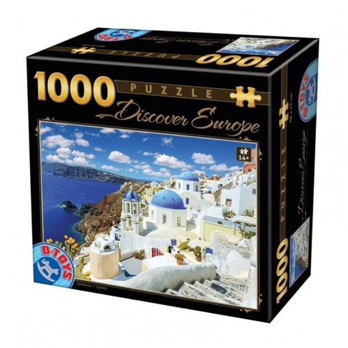 Puzzle 1000 pièces Grèce - Santorin - DToys