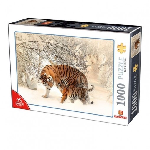 Puzzle 1000 pièces - Tigres - D-toys
