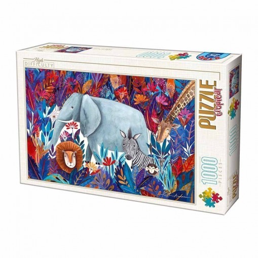 Puzzle 1000 pièces  Kürti Andrea - Eléphant - D-toys