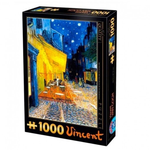 Puzzle 1000 pièces  Van Gogh - Terrasse du café le soir - D-Toys
