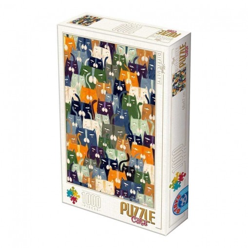 Puzzle 1000 pièces Kürti Andrea - Chats - D Toys