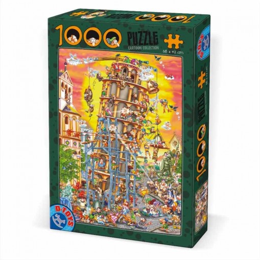 Puzzle 1000 pièces Cartoon Collection - Tour de Pise - DToys