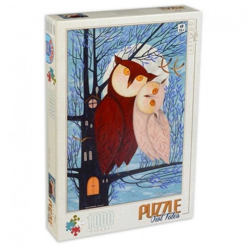 Puzzle 1000 pièces Kürti Andrea - Deux Hiboux - D Toys