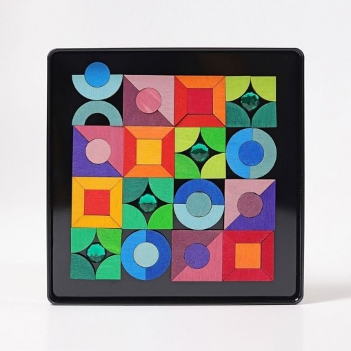 Puzzle magnétique formes géométriques colorées Grimm's - Grimm's