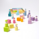 36 cubes pastel de construction - Grimm's