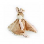 Doudou Lapin rose - attache tétine - Mailou Tradition