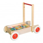 Chariot de marche avec cubes colorés - Ebert