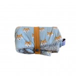 Couverture nomade Renard bleus en coton biologique - Carotte & Cie