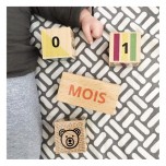 Cubes en bois Naissance - Bienvenue Bébé - Fraise et Bois