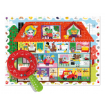Ludattica Detective Puzzle La Mia Casa – Puzzle 108 Pezzi 5+ Con Lente In Legno, Due Giochi In Uno, 70x50 Cm, Made In Italy
