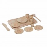 Dînette en bois sur plateau - Artisan du Jura