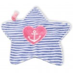 Doudou petite étoile ancre marine nœud rose - Moncalin
