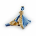 Doudou Lapin bleu - attache tétine - Mailou Tradition