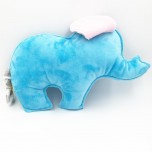 Doudou Eléphant turquoise - pois gris - Moncalin