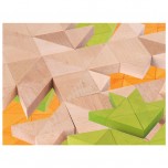 Grand jeu de Tangram blocs triangles - 55 pièces - naturel - Fabricant Allemand