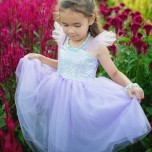 Robe de Princesse Sequins Chatoyants Lila - Great Pretenders