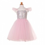 Robe de Princesse Sequins Chatoyants Rose - Great Pretenders