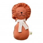 Doudou grelot Lion orange coton bio - aPuntBarcelona