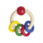 Hochet en bois 4 anneaux - Heimess