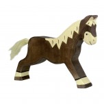 Cheval marchant marron foncé - Holztiger